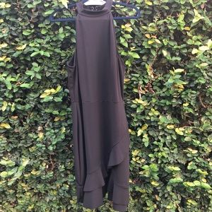 Halter Little Black Dress Stretch Fabric